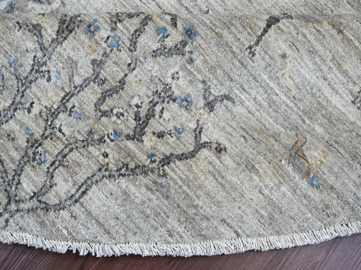 Peshawar Oushak hand-knotted wool rug in Gray, 7'11" x 8' — SKU O089797 (view 6)
