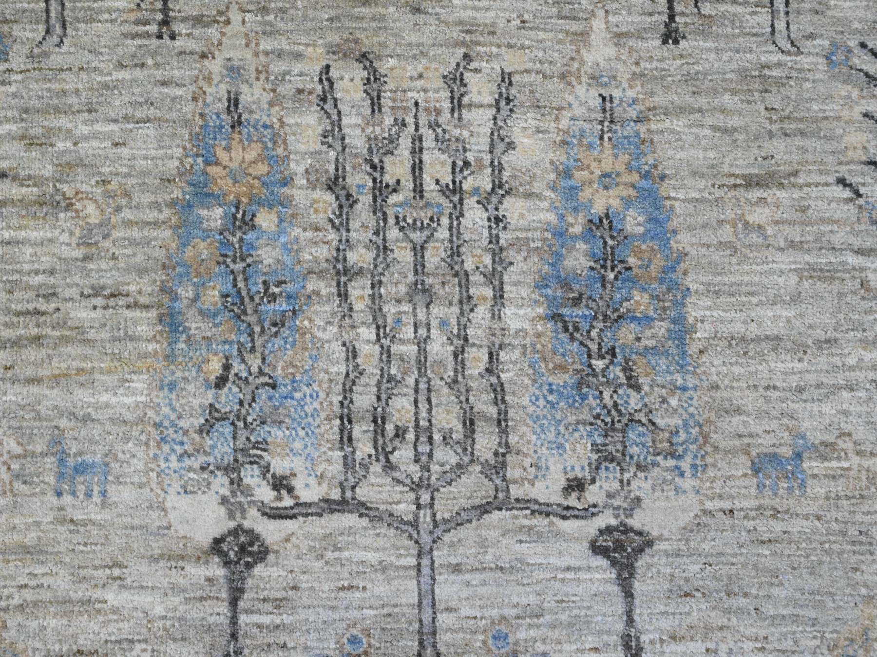 Peshawar Oushak hand-knotted wool rug in Gray, 7'11" x 8' — SKU O089797 (view 8)