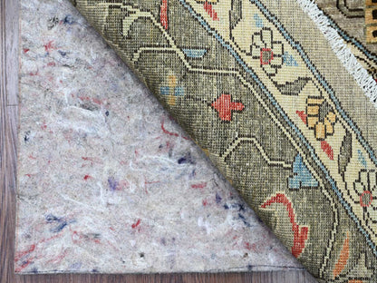 Heriz Oushak hand-knotted wool rug in Gray, 9'11" x 9'11" — SKU O089800 (view 4)