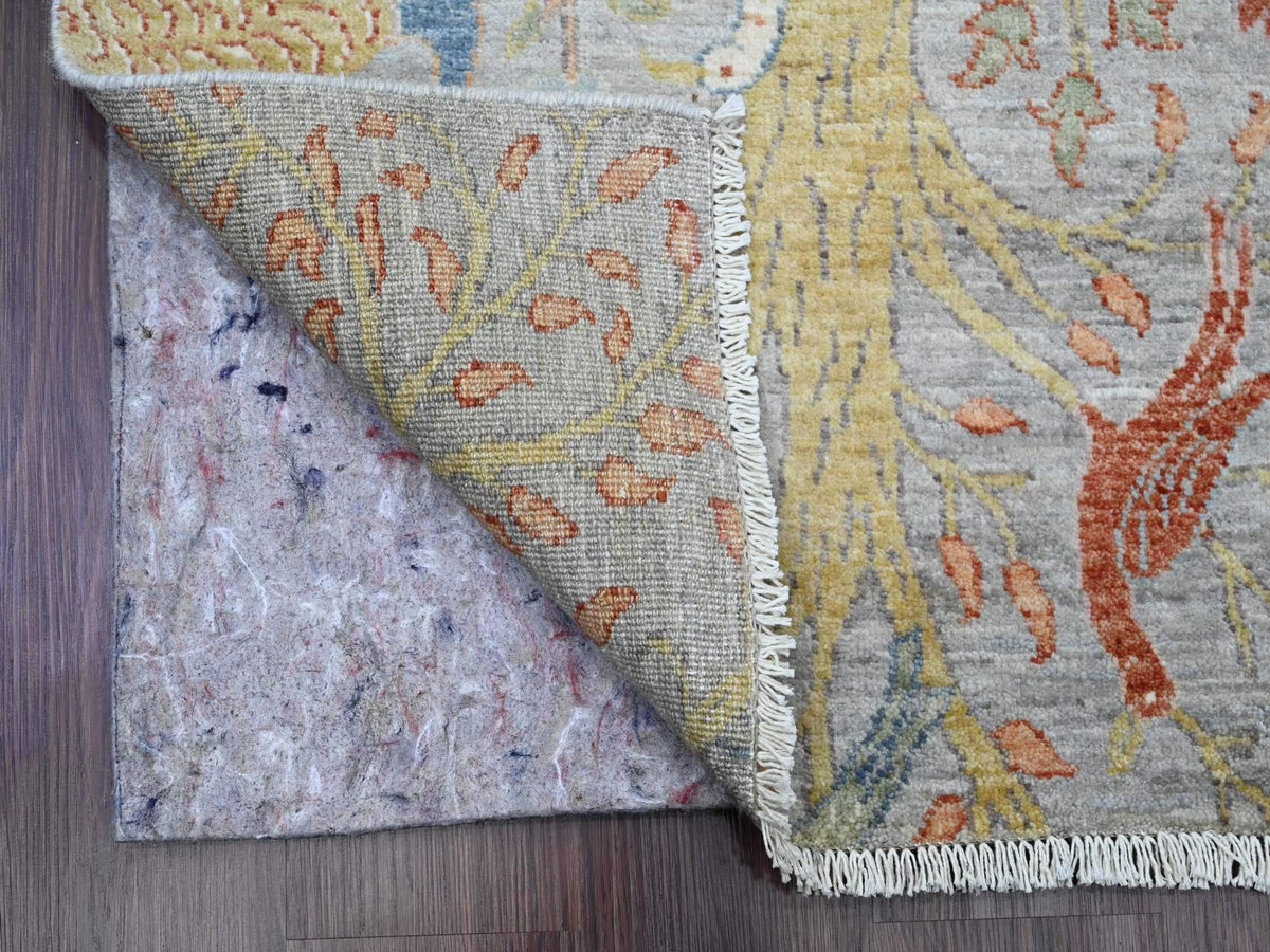 Peshawar Oushak hand-knotted wool runner in Gray, 2'6" x 16' — SKU O089824 (view 2)