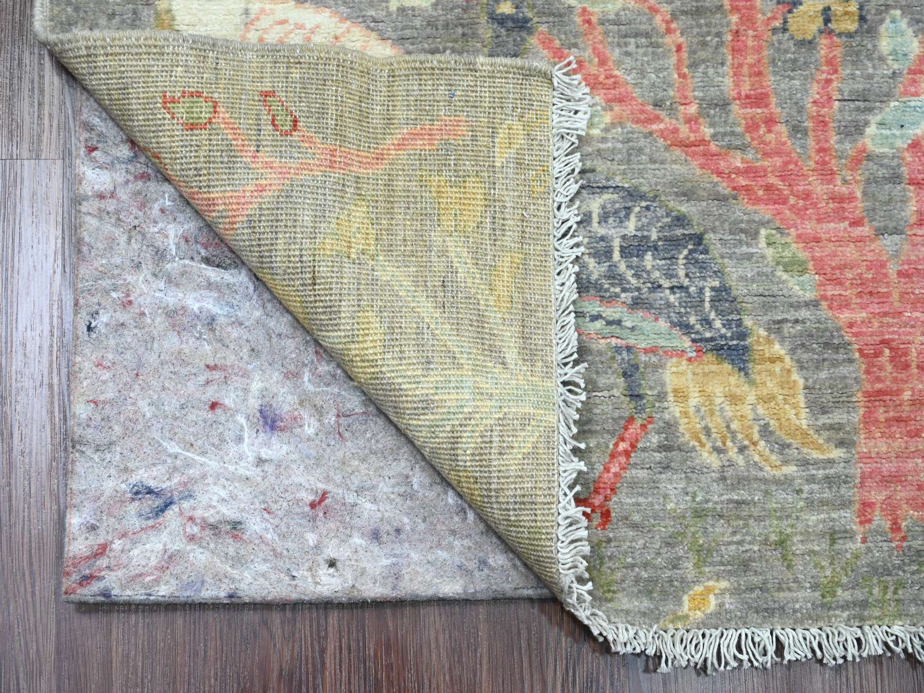 Peshawar Oushak hand-knotted wool runner in Gray, 2'7" x 11'8" — SKU O089839 (view 2)