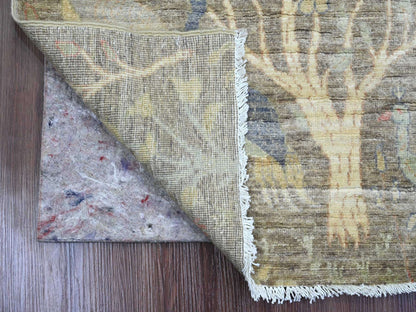 Peshawar Oushak hand-knotted wool runner in Gray, 2'4" x 6'1" — SKU O089840 (view 2)