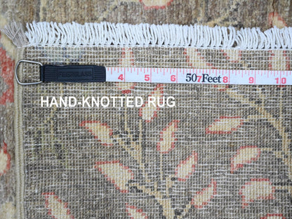 Peshawar Oushak hand-knotted wool runner in Gray, 2'4" x 6'1" — SKU O089840 (view 6)