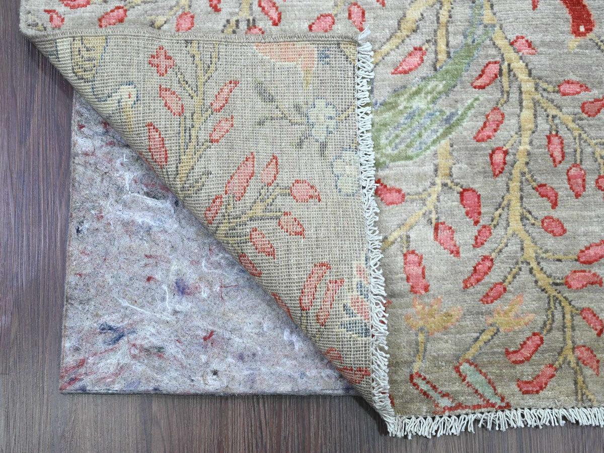 Peshawar Oushak hand-knotted wool runner in Gray, 3' x 24' — SKU O089841 (view 2)