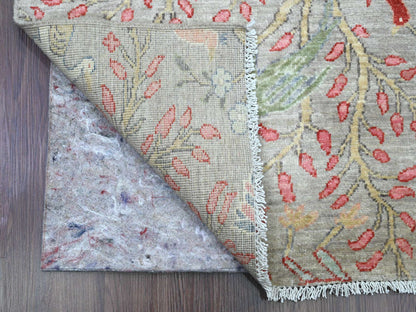 Peshawar Oushak hand-knotted wool runner in Gray, 3' x 24' — SKU O089841 (view 2)