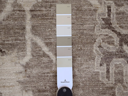 Brown 9'0" x 11'9" Oushak / Peshawar Hand knotted Wool Rug - Sku: O089867