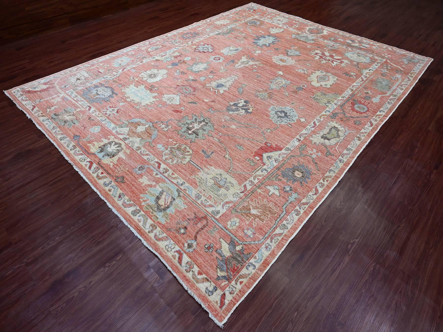 Oushak Oushak hand-knotted wool rug in Red, 8'11" x 11'9" — SKU O089869 (view 3)