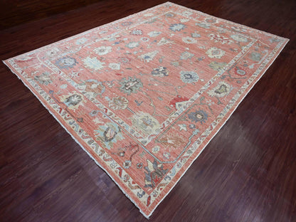 Oushak Oushak hand-knotted wool rug in Red, 8'11" x 11'9" — SKU O089869 (view 3)