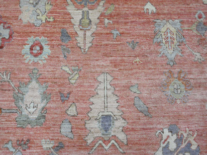 Oushak Oushak hand-knotted wool rug in Red, 8'11" x 11'9" — SKU O089869 (view 8)