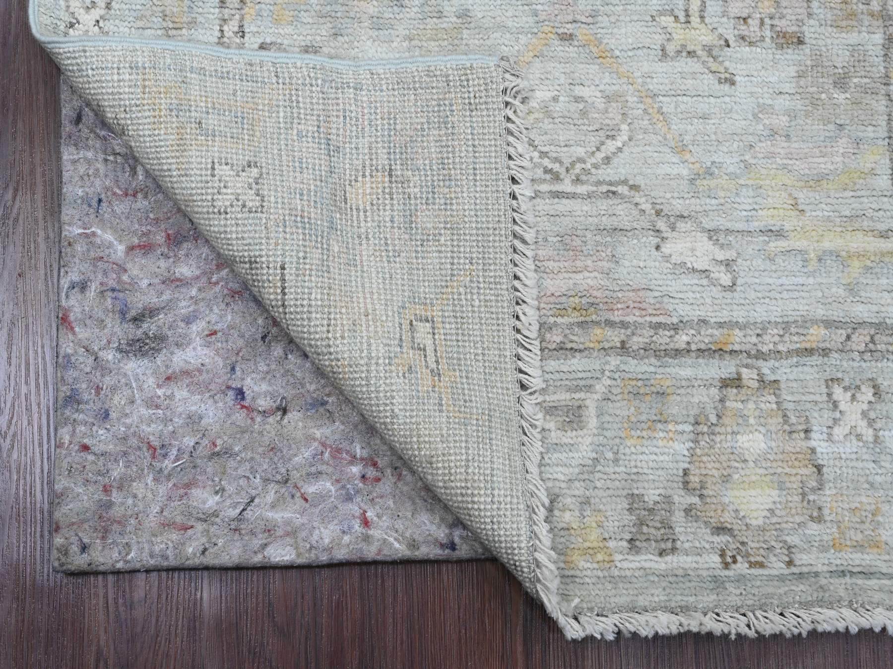 Gray 2'11" x 9'9" Oushak / Peshawar Hand knotted Wool Rug - Sku: O089874