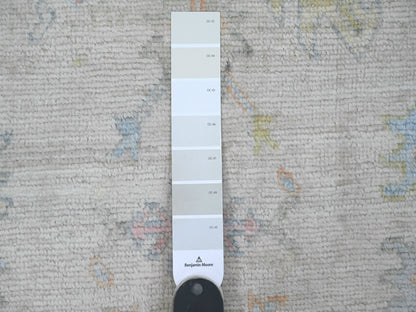 Oushak hand-knotted wool runner in Ivory & Green, 2'8" x 15'7" — SKU O089879 (view 3)