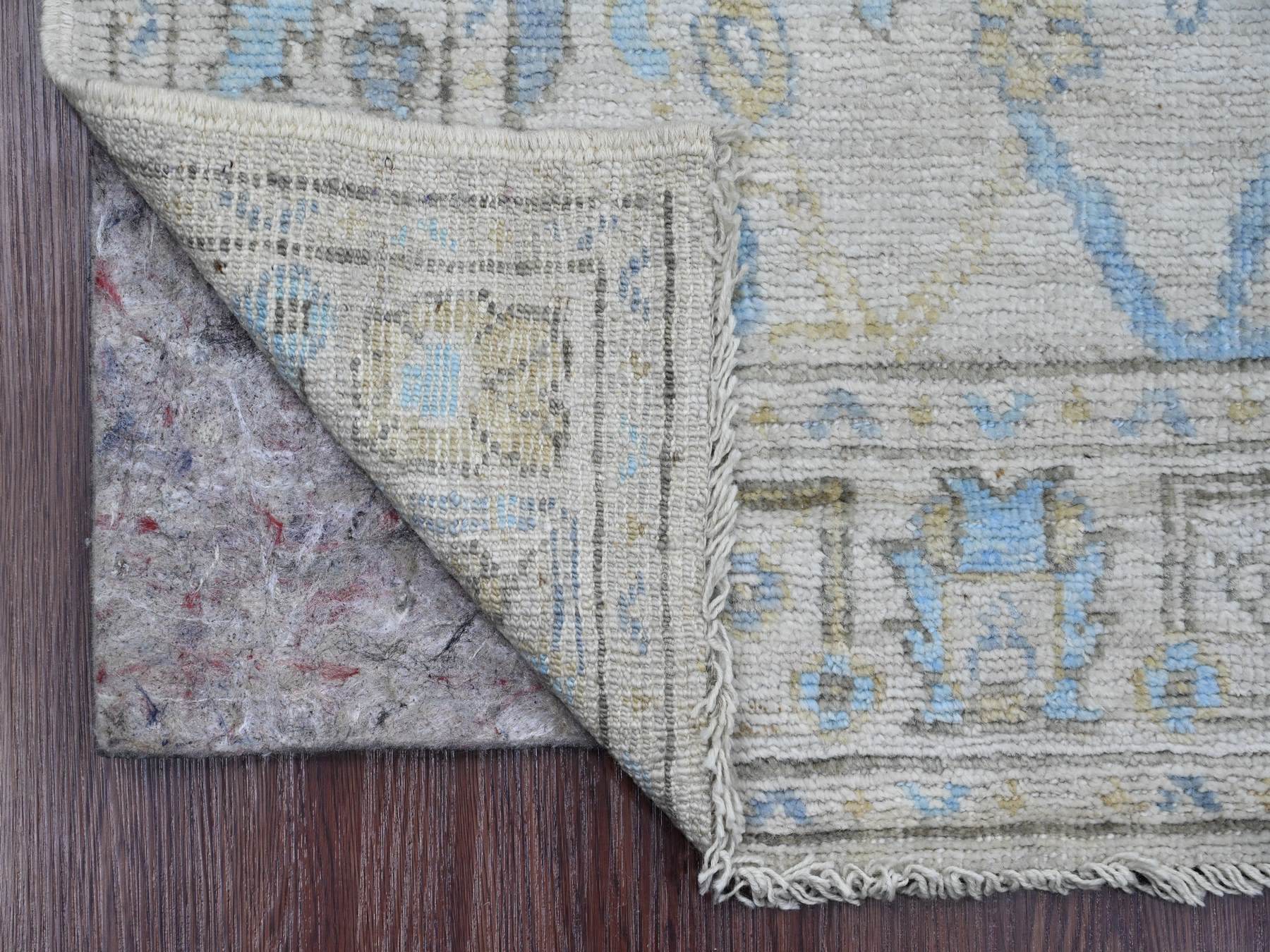 Oushak Oushak hand-knotted wool runner in Ivory, 2'8" x 13'6" — SKU O089892 (view 2)