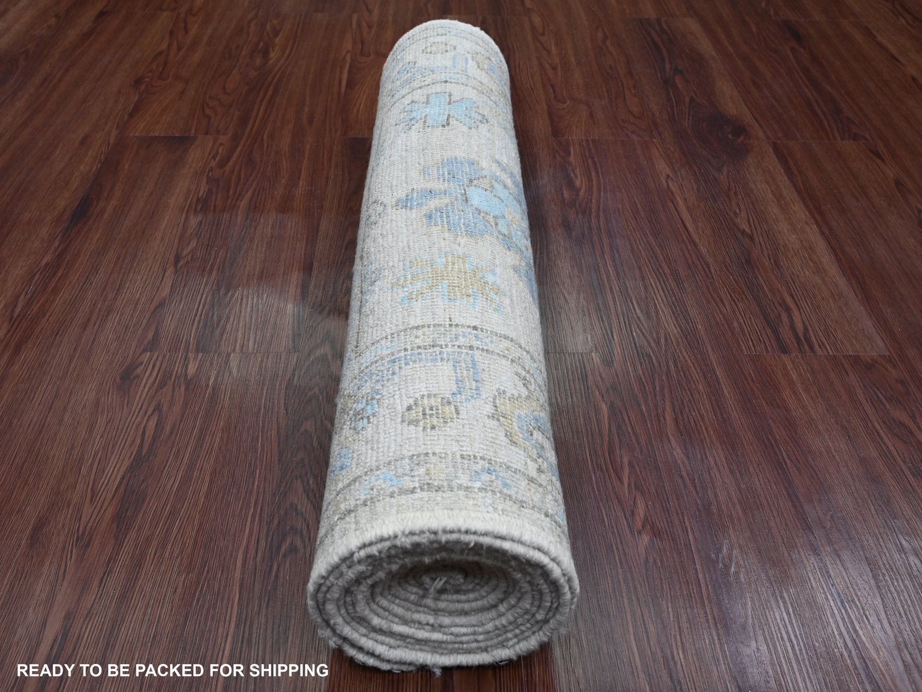 Oushak Oushak hand-knotted wool runner in Ivory, 2'8" x 13'6" — SKU O089892 (view 4)
