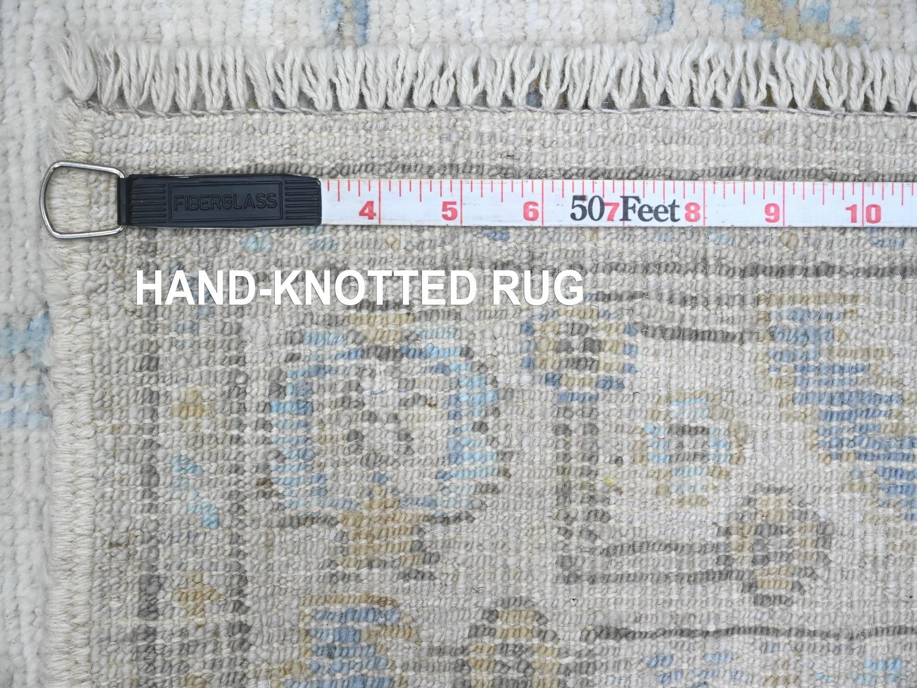Oushak Oushak hand-knotted wool runner in Ivory, 2'8" x 13'6" — SKU O089892 (view 6)