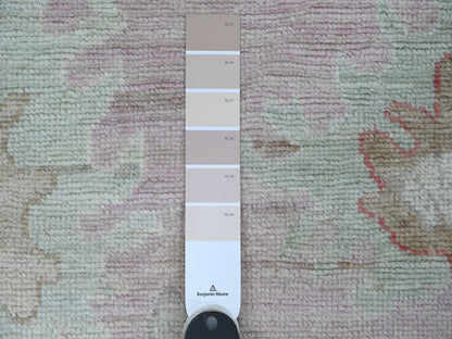 Oushak Oushak hand-knotted wool runner in Pink & Ivory, 2'10" x 11'7" — SKU O089898 (view 3)