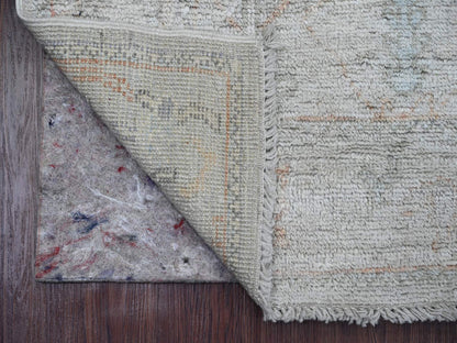 Oushak Oushak hand-knotted wool runner in Gray, 2'8" x 9'8" — SKU O089900 (view 2)