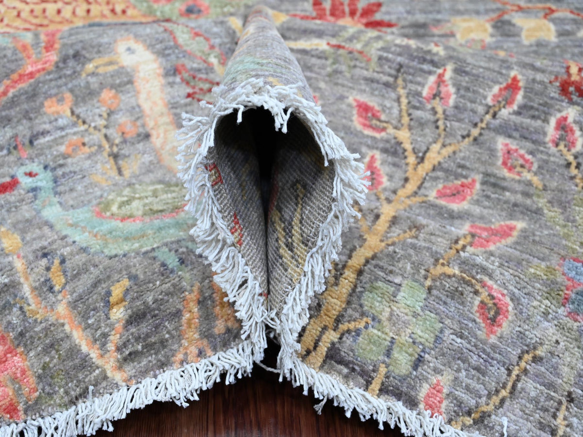 Peshawar Oushak hand-knotted wool rug in Gray, 9'8" x 9'9" — SKU O089908 (view 5)
