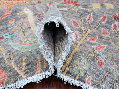 Peshawar Oushak hand-knotted wool rug in Gray, 9'8" x 9'9" — SKU O089908 (view 5)
