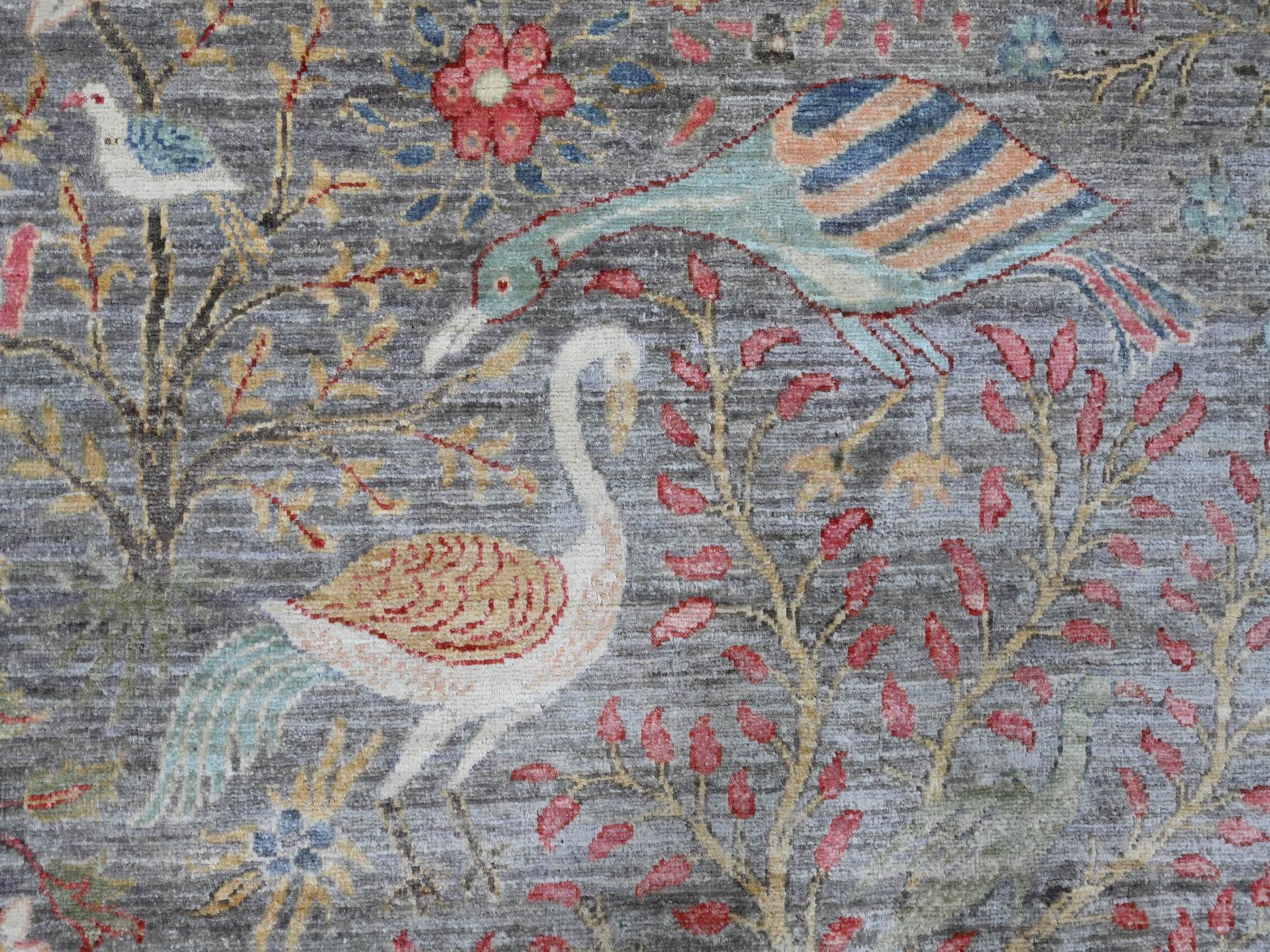Peshawar Oushak hand-knotted wool rug in Gray, 9'8" x 9'9" — SKU O089908 (view 8)