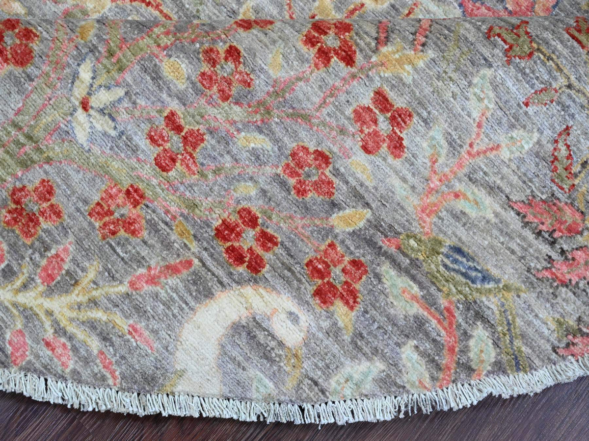 Peshawar Oushak hand-knotted wool rug in Gray, 9'6" x 9'9" — SKU O089909 (view 6)