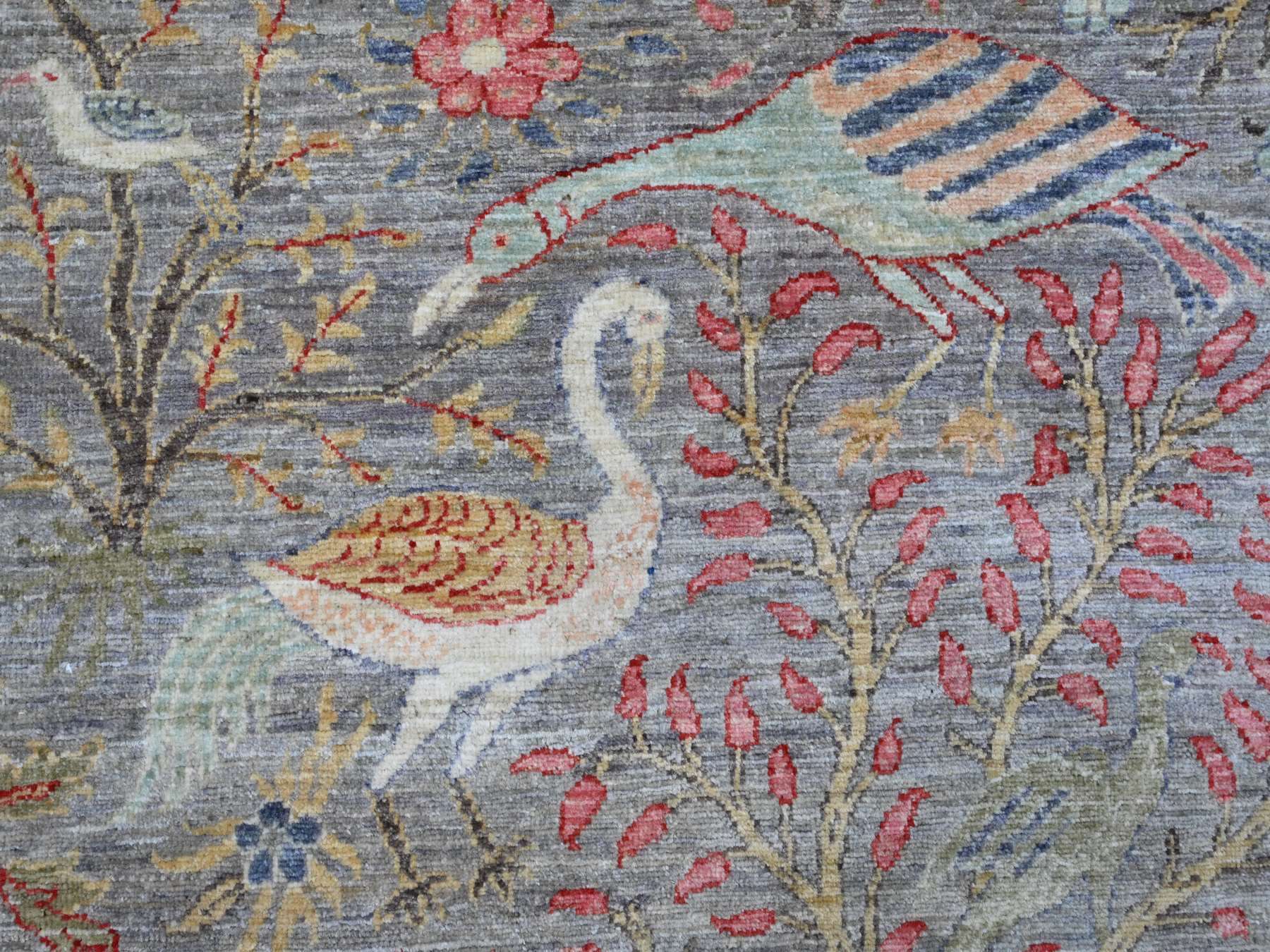 Peshawar Oushak hand-knotted wool rug in Gray, 9'6" x 9'9" — SKU O089909 (view 8)
