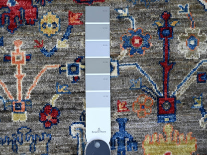 Mahal Oushak hand-knotted wool rug in Gray, 3'1" x 4'11" — SKU O089918 (view 3)