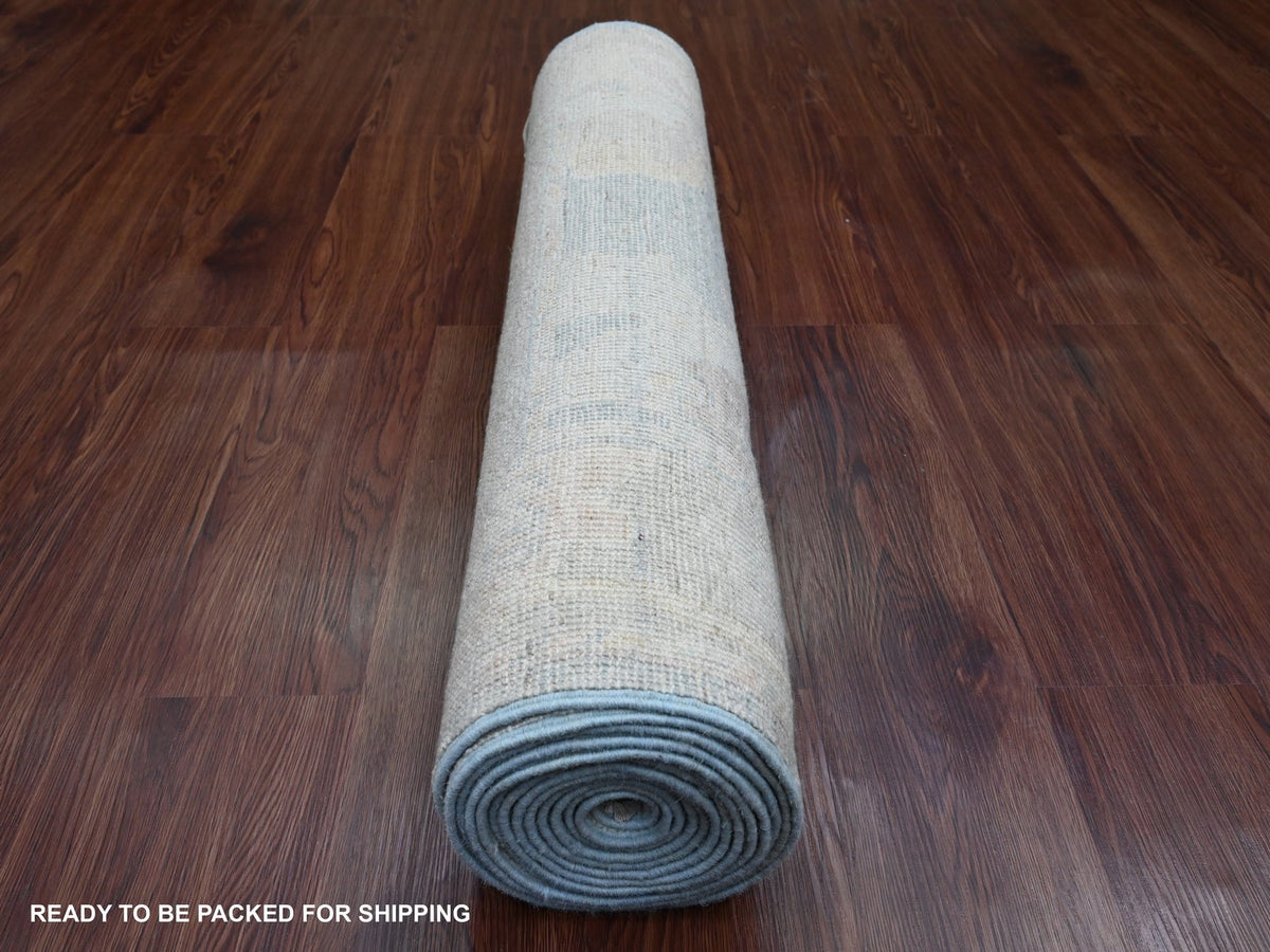 Oushak Oushak hand-knotted wool runner in Gray, 3'1" x 15'6" — SKU O089928 (view 4)