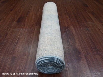 Oushak Oushak hand-knotted wool runner in Gray, 3'1" x 15'6" — SKU O089928 (view 4)