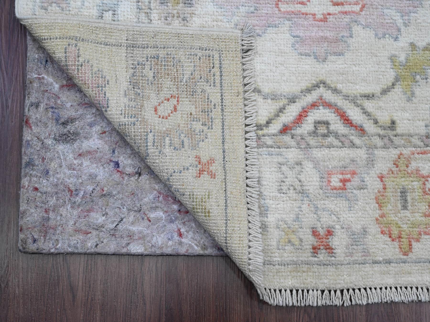 Oushak Oushak hand-knotted wool runner in Ivory, 3' x 22'5" — SKU O089944 (view 2)