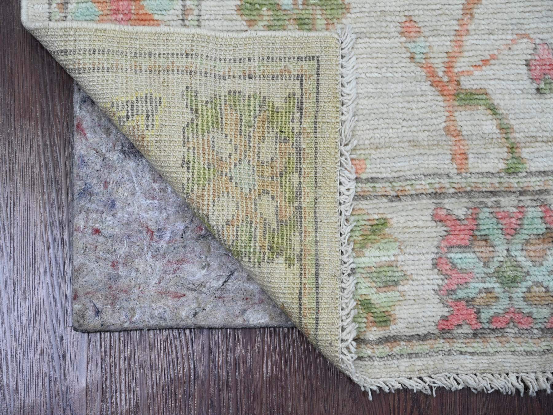 Oushak Oushak hand-knotted wool runner in Ivory, 2'11" x 5'11" — SKU O089949 (view 2)
