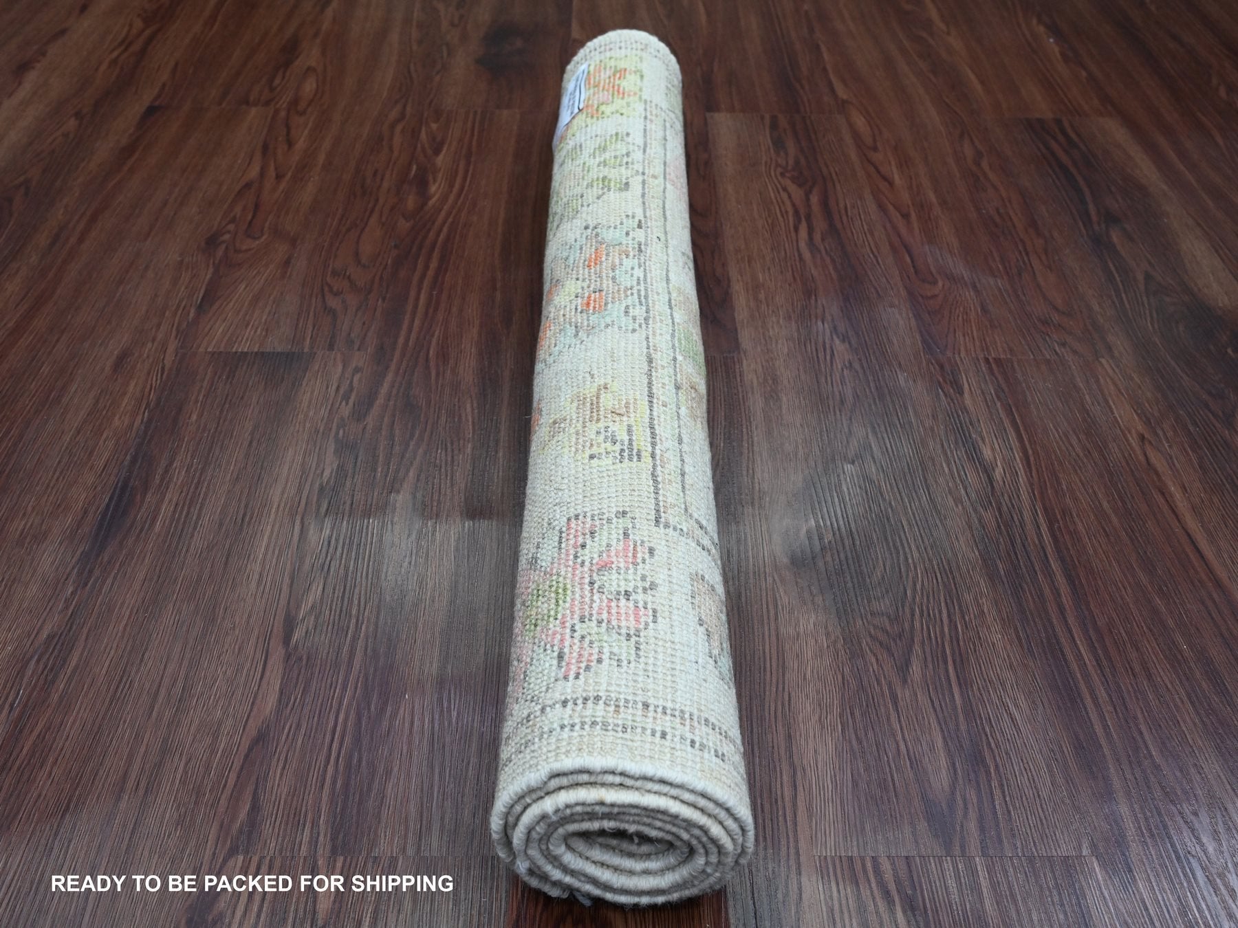 Oushak Oushak hand-knotted wool runner in Ivory, 2'11" x 5'11" — SKU O089949 (view 4)
