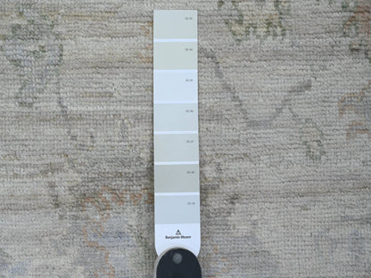 Oushak Oushak hand-knotted wool runner in Ivory & Green, 2'8" x 7'11" — SKU O089958 (view 3)