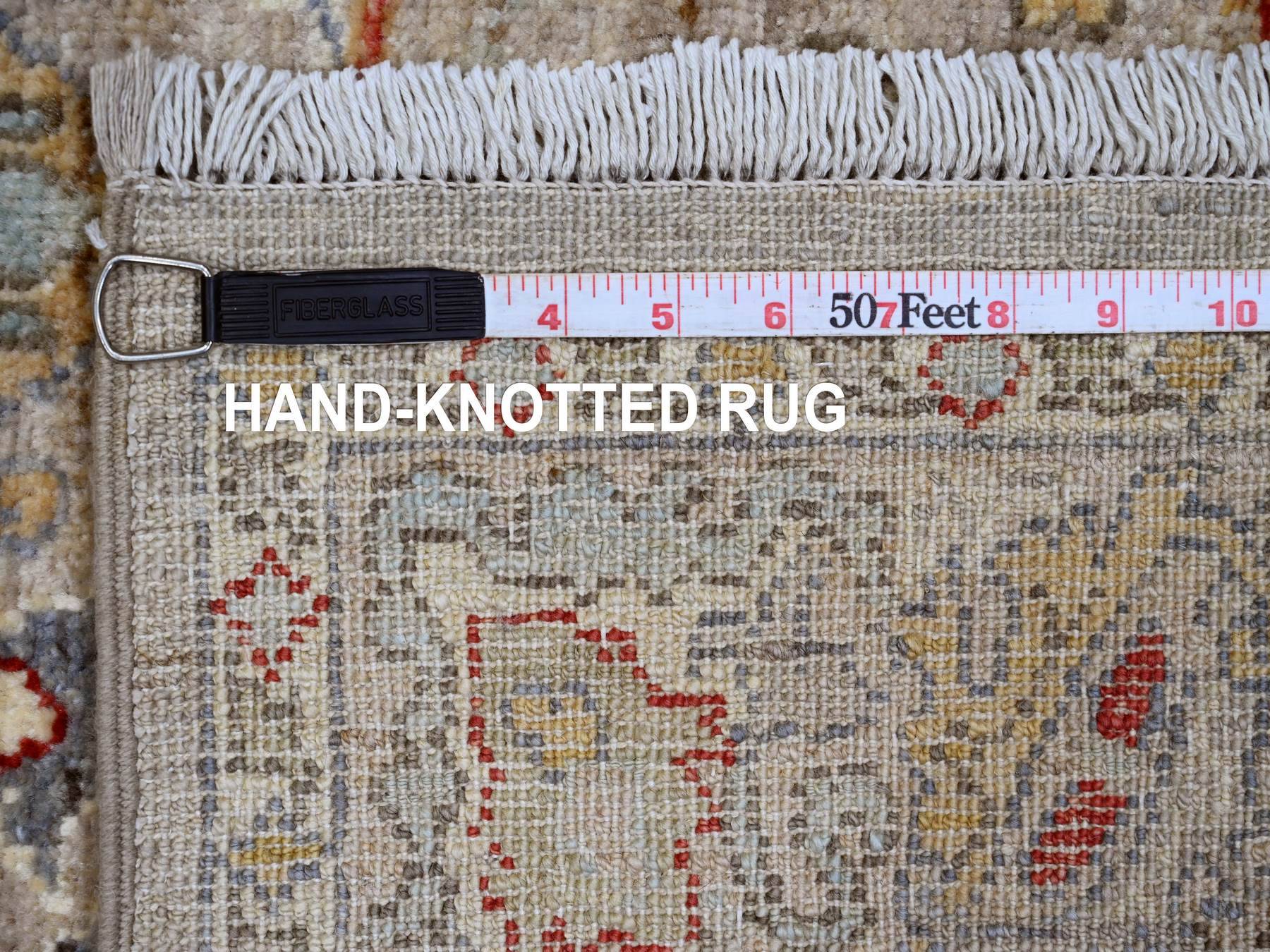 Peshawar Oushak hand-knotted wool rug in Gray, 3'10" x 5'9" — SKU O089971 (view 6)