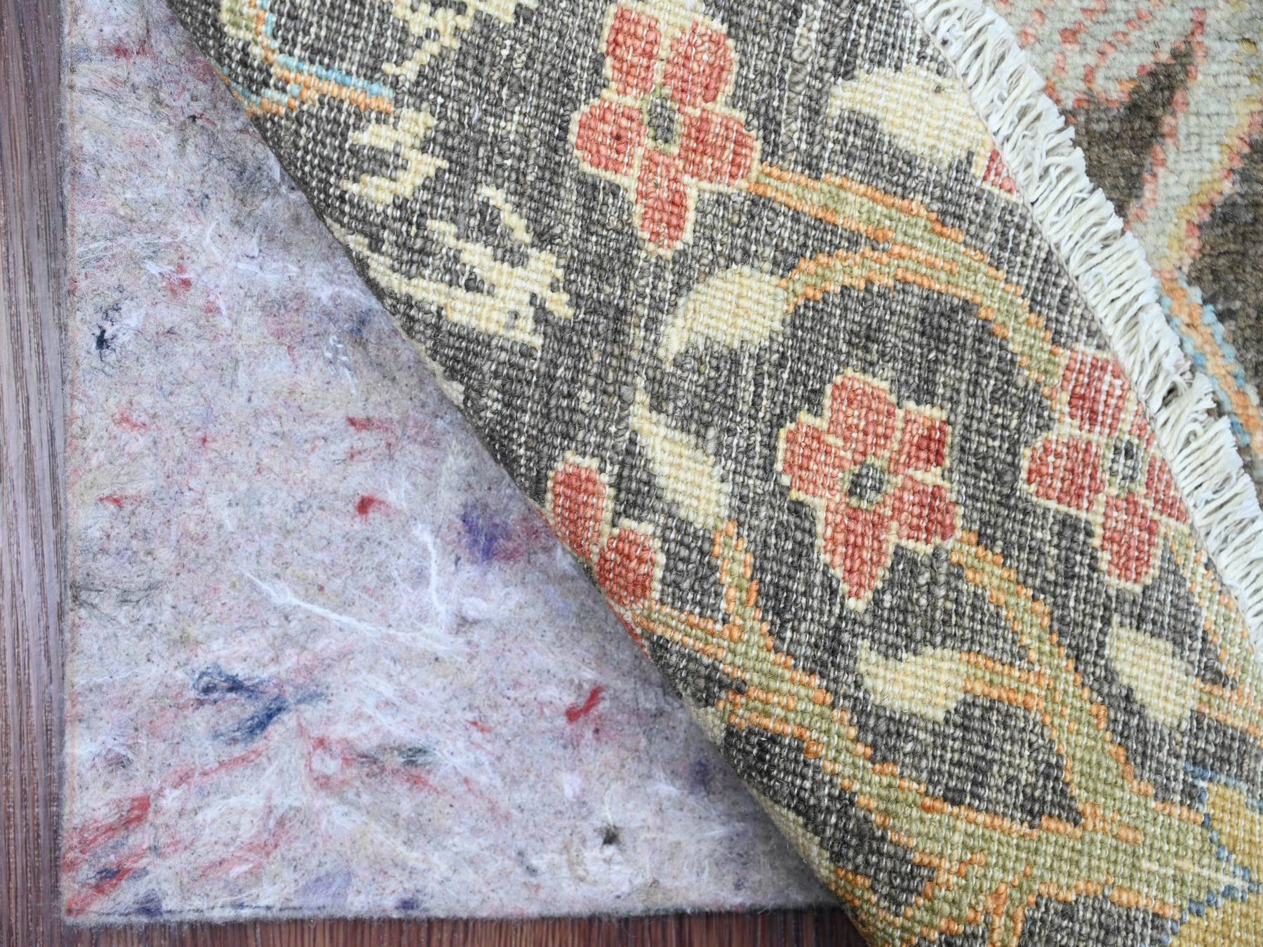 Peshawar Oushak hand-knotted wool rug in Gray, 6' x 6' — SKU O089982 (view 2)