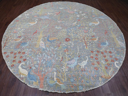 Peshawar Oushak hand-knotted wool rug in Gray, 10' x 10'1" — SKU O089983 (view 2)