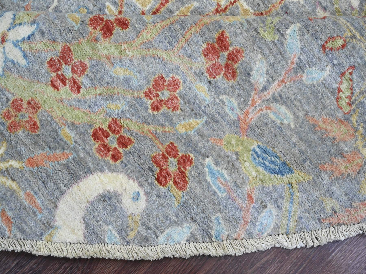 Peshawar Oushak hand-knotted wool rug in Gray, 10' x 10'1" — SKU O089983 (view 6)