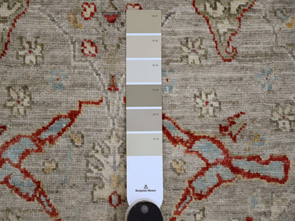 Peshawar Oushak hand-knotted wool runner in Brown, 2'11" x 11'8", SKU O089990 (view 3)