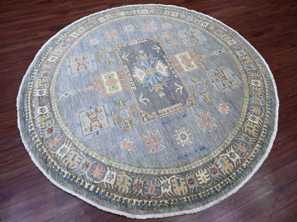 Peshawar Oushak hand-knotted wool rug in Gray, 7'8" x 7'11" — SKU O089997 (view 3)