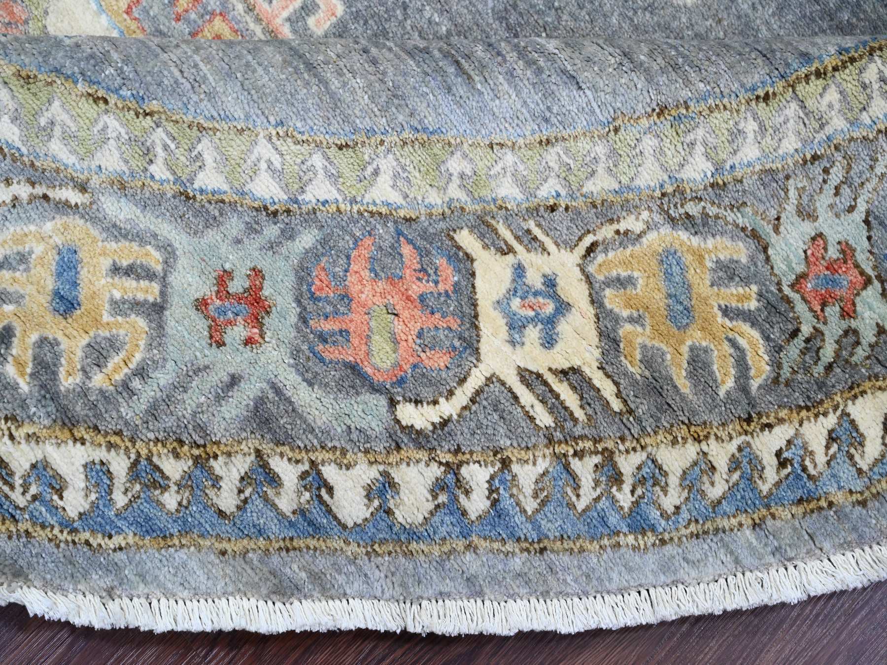 Peshawar Oushak hand-knotted wool rug in Gray, 7'8" x 7'11" — SKU O089997 (view 6)