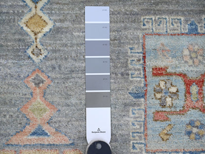 Peshawar Oushak hand-knotted wool rug in Gray, 7'8" x 7'11" — SKU O089997 (view 7)
