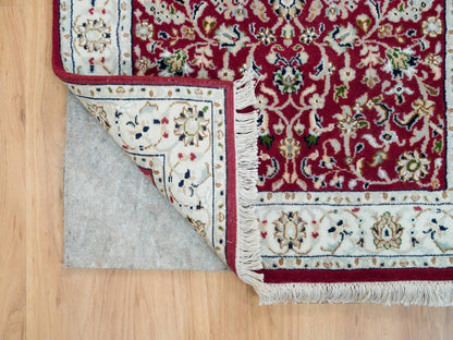Nain Fine Oriental hand-knotted wool runner in Red & Ivory, 2'9" x 8'2" — SKU O090022 (view 3)