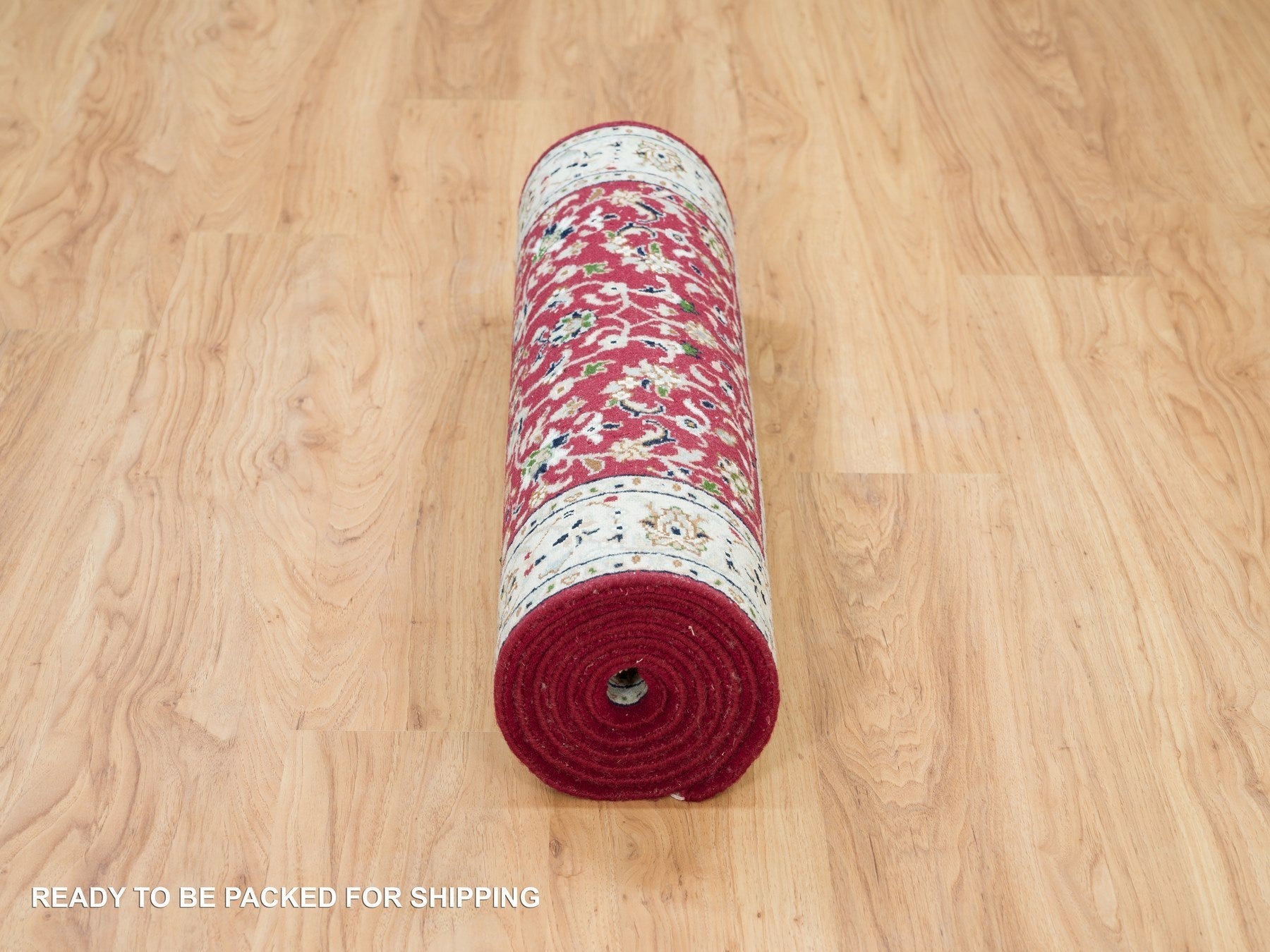 Nain Fine Oriental hand-knotted wool runner in Red & Ivory, 2'9" x 8'2" — SKU O090022 (view 6)