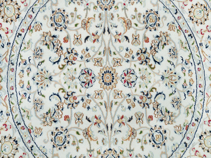 Nain Fine Oriental hand-knotted wool rug in Ivory, 3'9" x 3'9" — SKU O090037 (view 5)