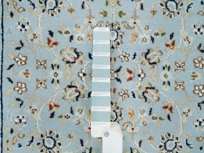 Blue 2'9" x 14'0" Fine Oriental Hand knotted Wool Rug - Sku: O090063