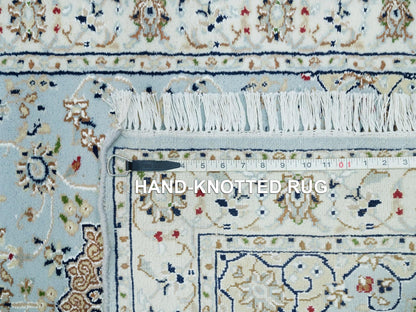 Blue 2'9" x 14'0" Fine Oriental Hand knotted Wool Rug - Sku: O090063