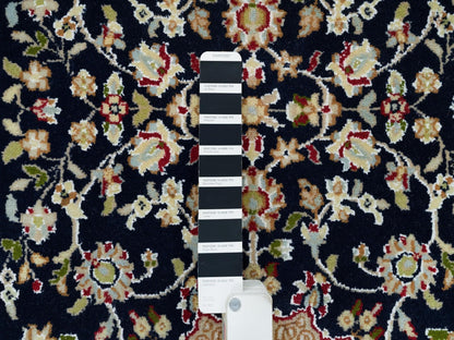 Blue 2'8" x 18'5" Fine Oriental Hand knotted Wool Rug - Sku: O090065