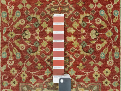 Tabriz Fine Oriental hand-knotted wool runner in Red & Brown, 2'7" x 18' — SKU O090107 (view 4)