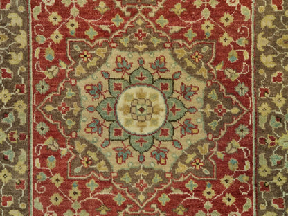 Tabriz Fine Oriental hand-knotted wool runner in Red & Brown, 2'7" x 18' — SKU O090107 (view 5)