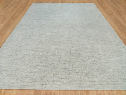 Flat-Weave hand-knotted wool rug in Gray, 12' x 14'10" — SKU O090120 (view 2)