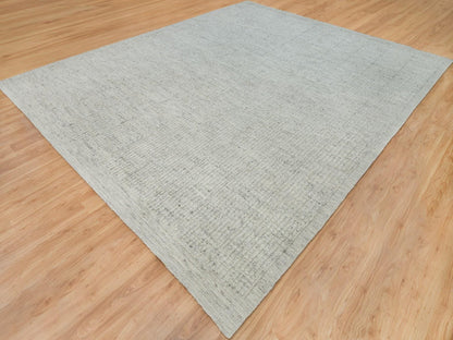 Flat-Weave hand-knotted wool rug in Gray, 12' x 14'10" — SKU O090120 (view 3)